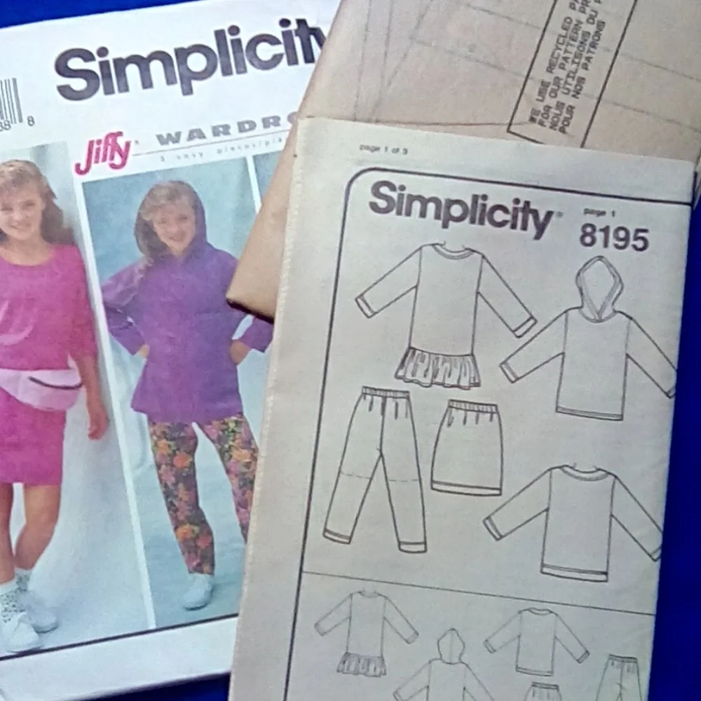Simplicity 8195 Jiffy Wardrobe girls Sz 7-14